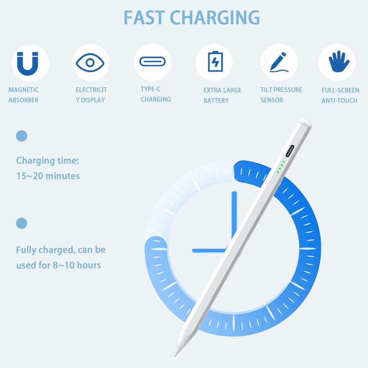 Stylus Pen Universal Capacitive Precision Tip Ergonomic Grip