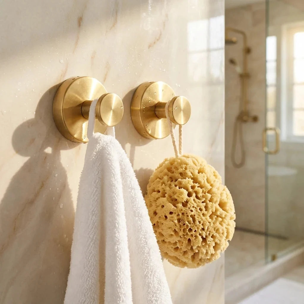 Suction Cup Hooks Stainless Steel Drill-Free Set of 4