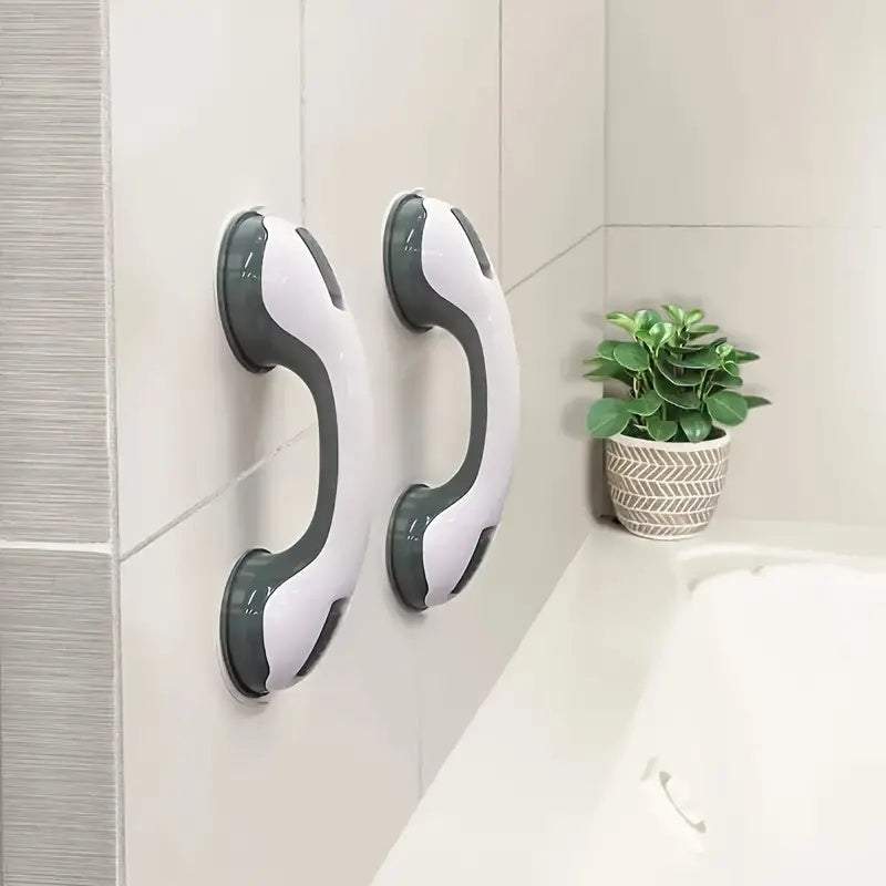 Suction-Mount Locking & Non-Slip Grab Bar (No-Drill Installation)