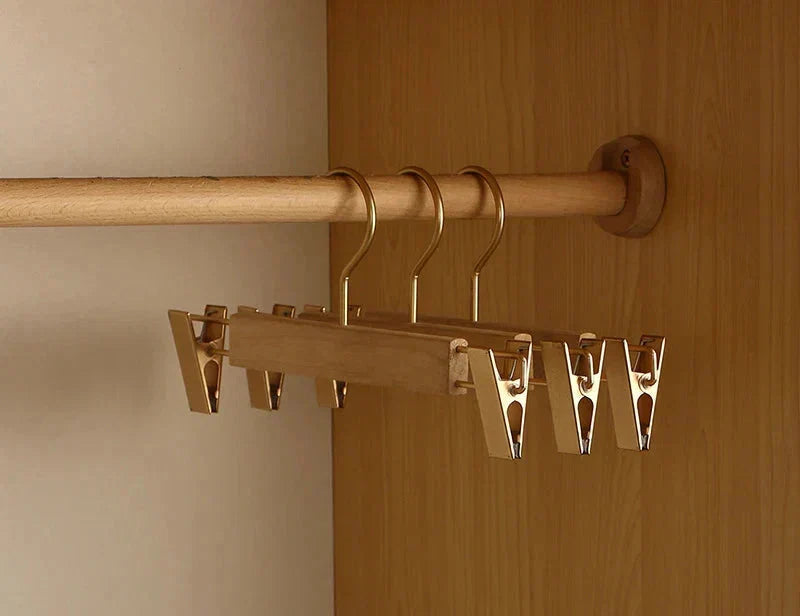 Suit & Coat Hangers Camphor Wood Non-Slip Flocked Rod