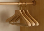 Suit & Coat Hangers Camphor Wood Non-Slip Flocked Rod