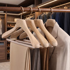 Suit Hanger Camphor Wood Wide Rounded Shoulders