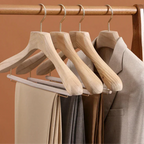 Suit Hanger Camphor Wood Wide Rounded Shoulders