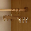 Suit Hanger Wide Contoured Shoulders Adjustable Clips