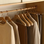 Suit Hanger Wide Contoured Shoulders Adjustable Clips