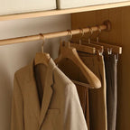 Suit Hanger Wide Contoured Shoulders Adjustable Clips