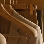 Suit Hanger Wide Contoured Shoulders Adjustable Clips