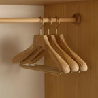 Suit Hanger Wide Contoured Shoulders Adjustable Clips