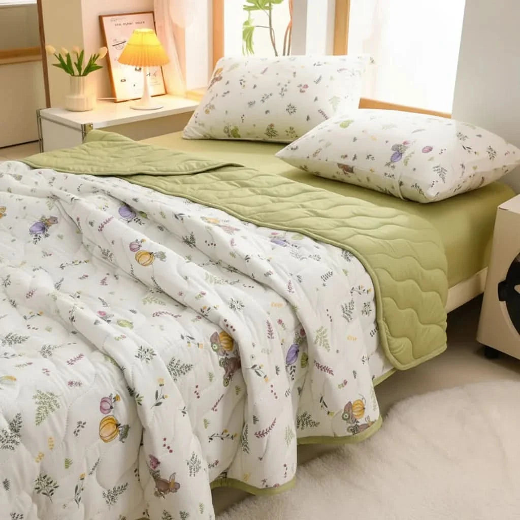 Summer Blanket Cooling Microfiber Floral