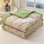 Summer Blanket Lightweight Breathable Floral