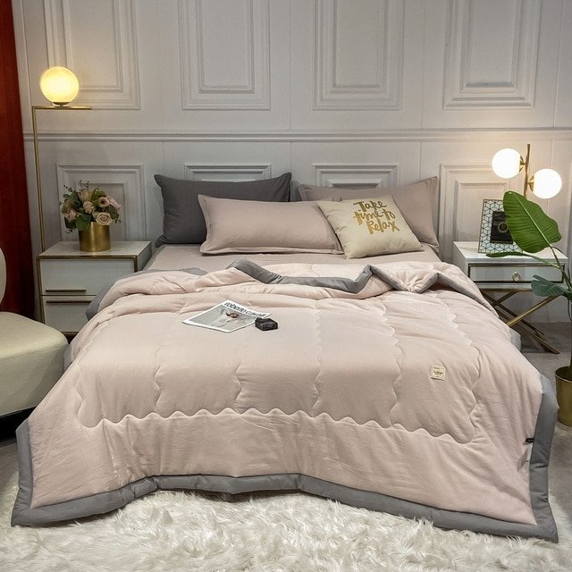 Summer Blanket Moisture-Wicking & Breathable Washed Cotton Blend