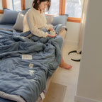 Summer Blanket Moisture-Wicking & Breathable Washed Cotton Blend
