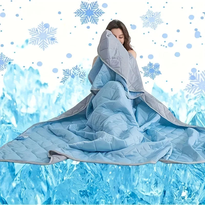 Summer Blanket Reversible Cooling Satin Geometric Stitch