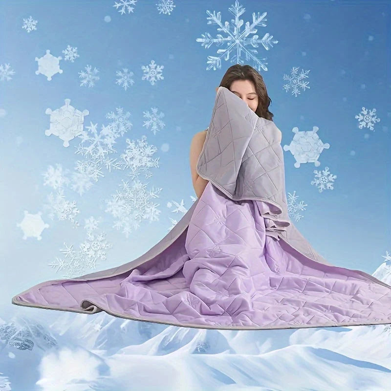 Summer Blanket Reversible Cooling Satin Geometric Stitch