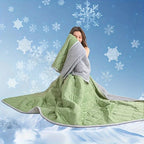 Summer Blanket Reversible Cooling Satin Geometric Stitch