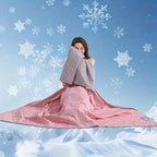 Summer Blanket Reversible Cooling Satin Geometric Stitch