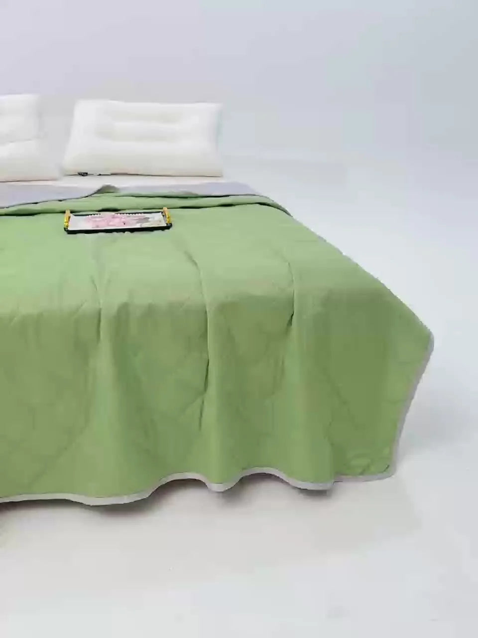 Summer Blanket Reversible Cooling Satin Geometric Stitch
