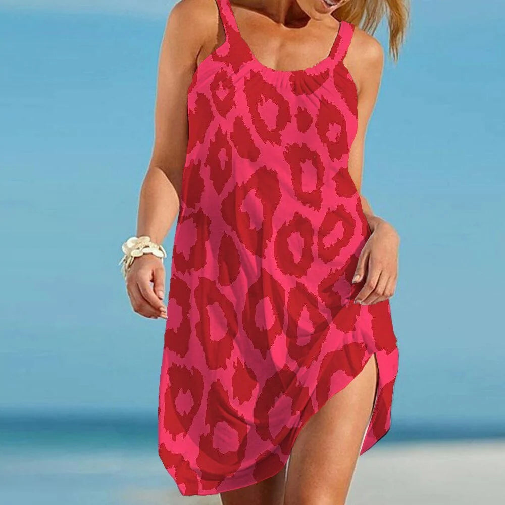 Summer Dress Leopard Print Lightweight & Breathable