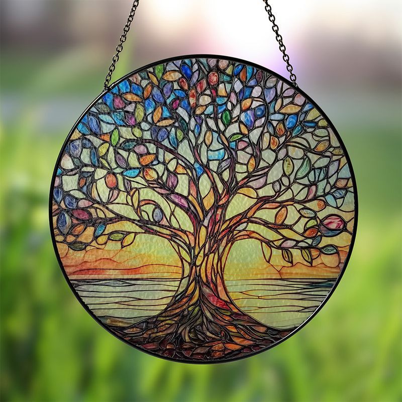 Sun Catcher Tree of Life Handmade Weather-Resistant Acrylic