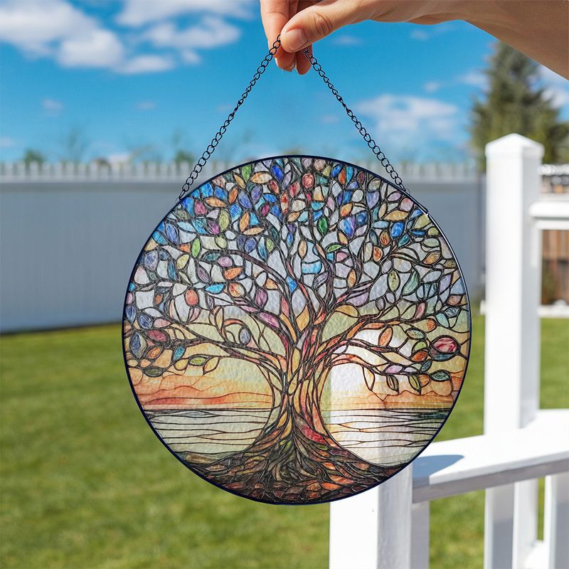 Sun Catcher Tree of Life Handmade Weather-Resistant Acrylic