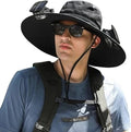 Sun Hat Dual Fan Solar & USB Rechargeable