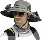 Sun Hat Dual Fan Solar & USB Rechargeable