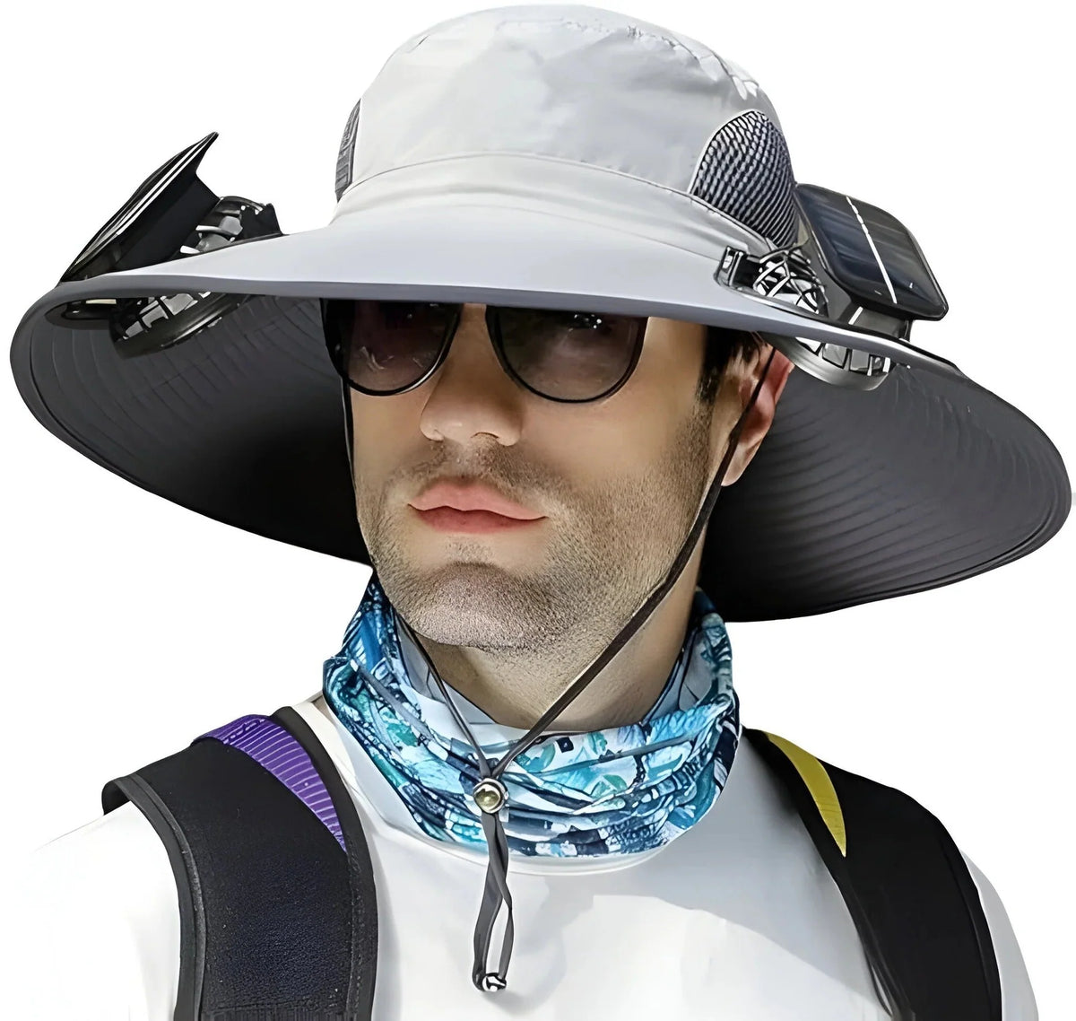 Sun Hat Dual Fan Solar & USB Rechargeable