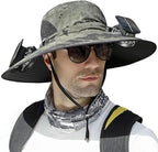 Sun Hat Dual Fan Solar & USB Rechargeable