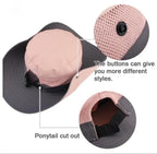 Sun Hat UPF50+ Foldable Ponytail Opening