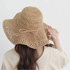 Sun Hat Wide Brim Straw Lightweight UV Protection