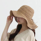 Sun Hat Wide Brim Straw Lightweight UV Protection