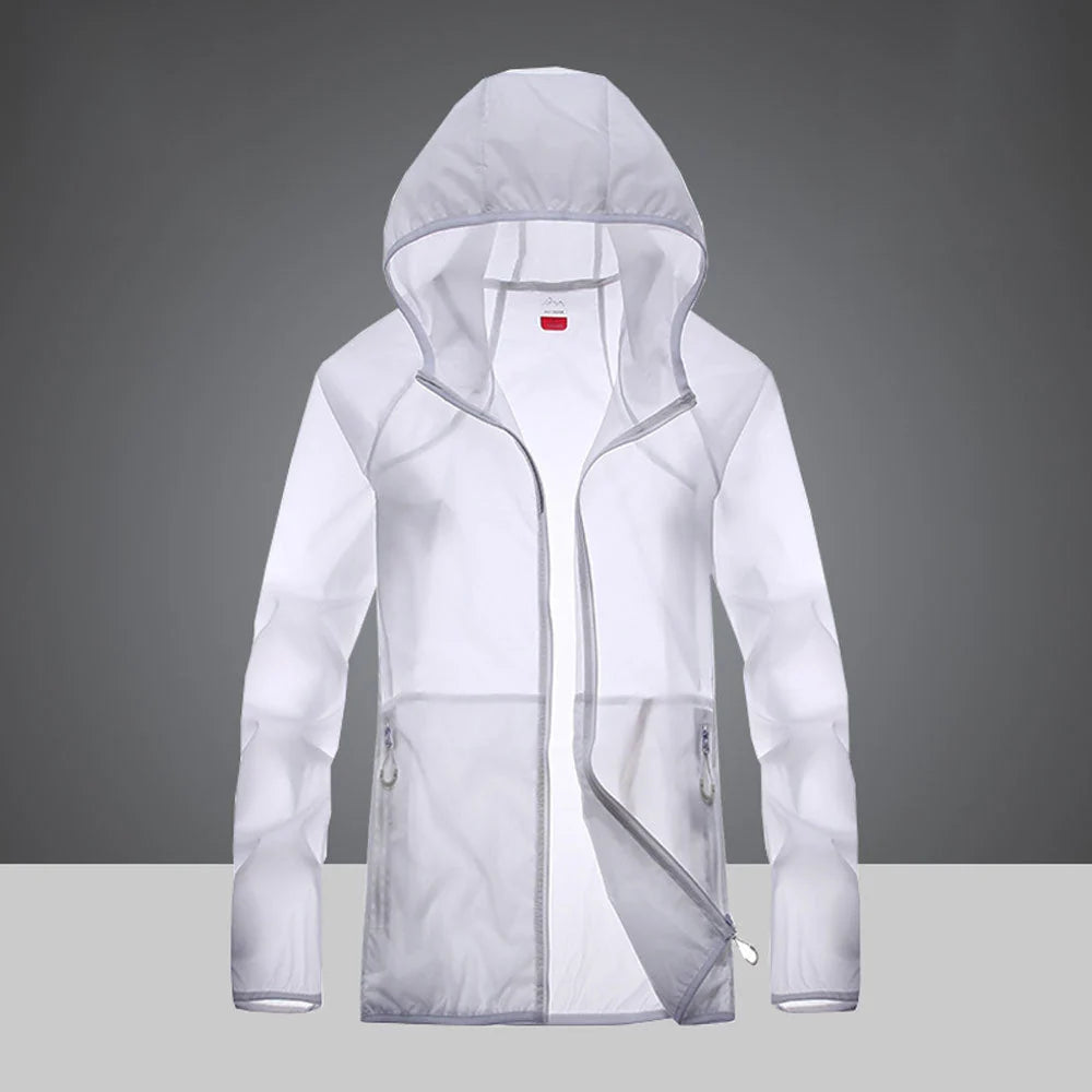 Sun Shirt UPF40 Quick-Dry High Collar Hidden Pockets