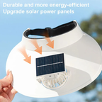 Sun Visor Hat Solar-Powered Cooling Fan Adjustable & Breathable