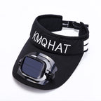 Sun Visor Hat Solar-Powered Fan USB Rechargeable
