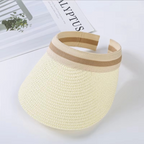 Sun Visor Hat Wide Straw Brim UV Protection