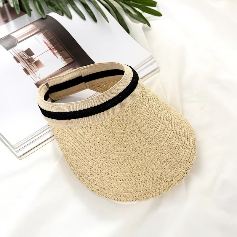 Sun Visor Hat Wide Straw Brim UV Protection