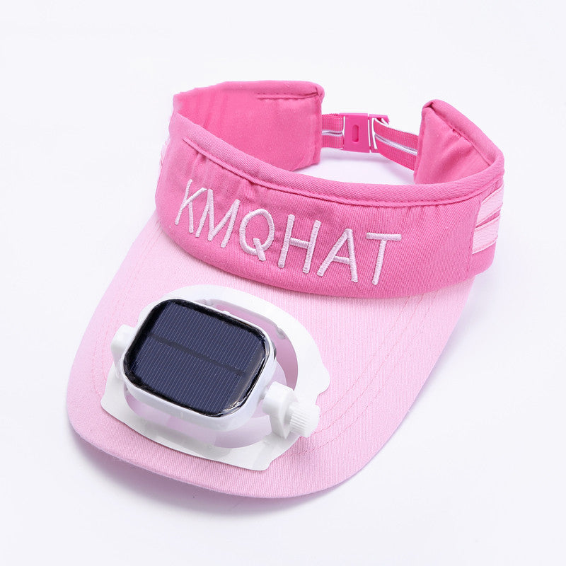 Sun Visor Solar-Powered Fan Adjustable Speed & Angle