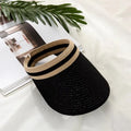 Sun Visor Wide Brim Straw Adjustable Fit