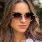 Sunglasses Rimless Rectangular UV400 Lightweight & Anti-Glare