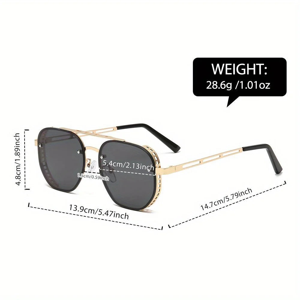 Sunglasses Round Lightweight Metal Frame UV Protection