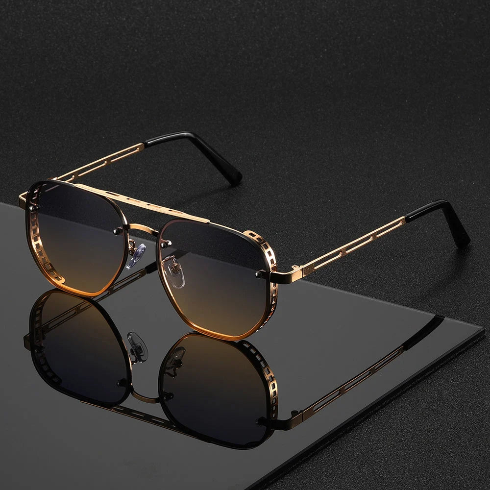 Sunglasses Round Lightweight Metal Frame UV Protection