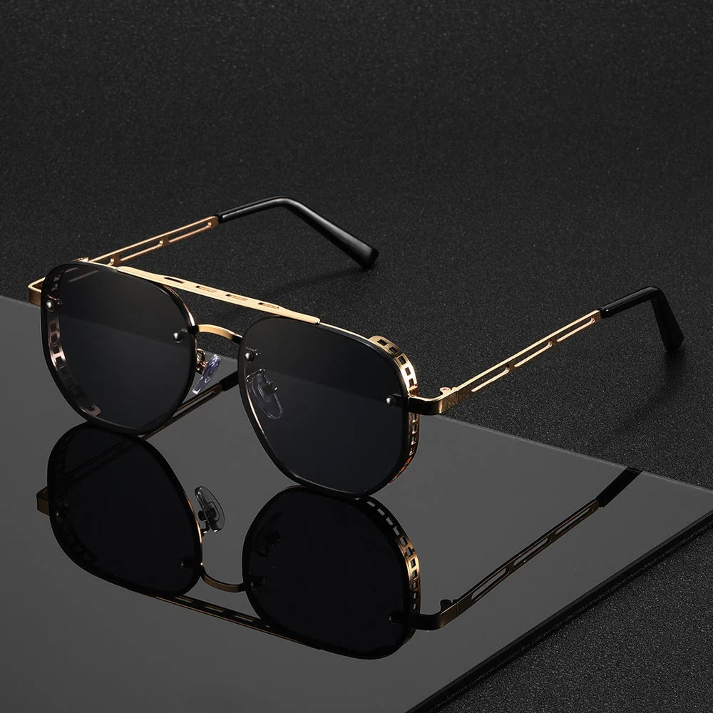 Sunglasses Round Lightweight Metal Frame UV Protection