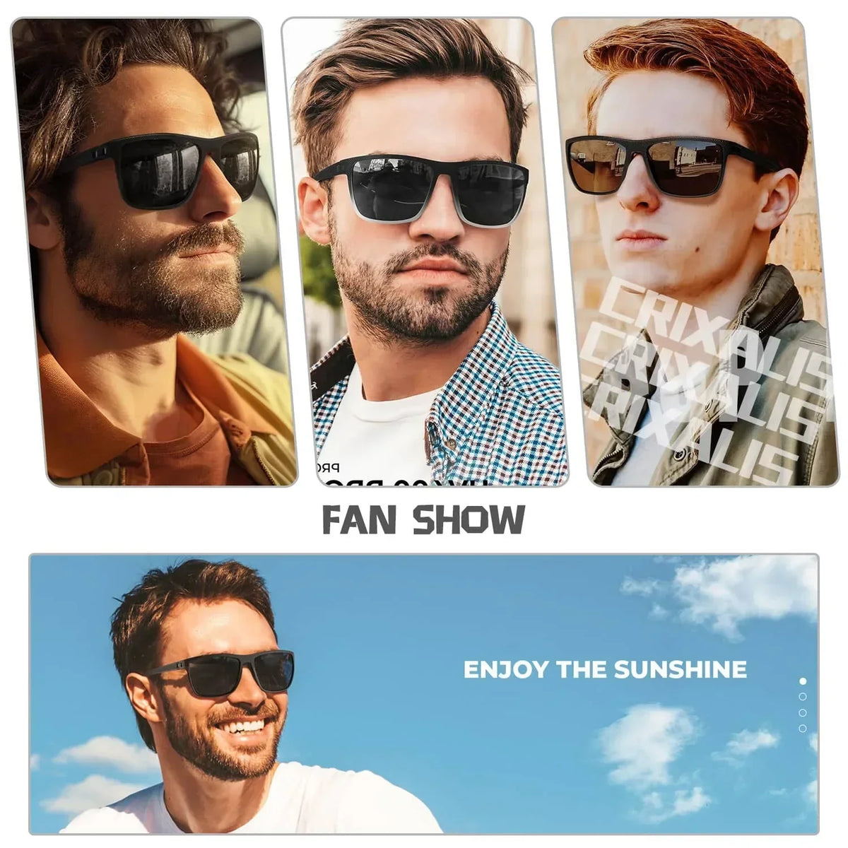 Sunglasses Set Polarized Lenses UV400 3-Piece