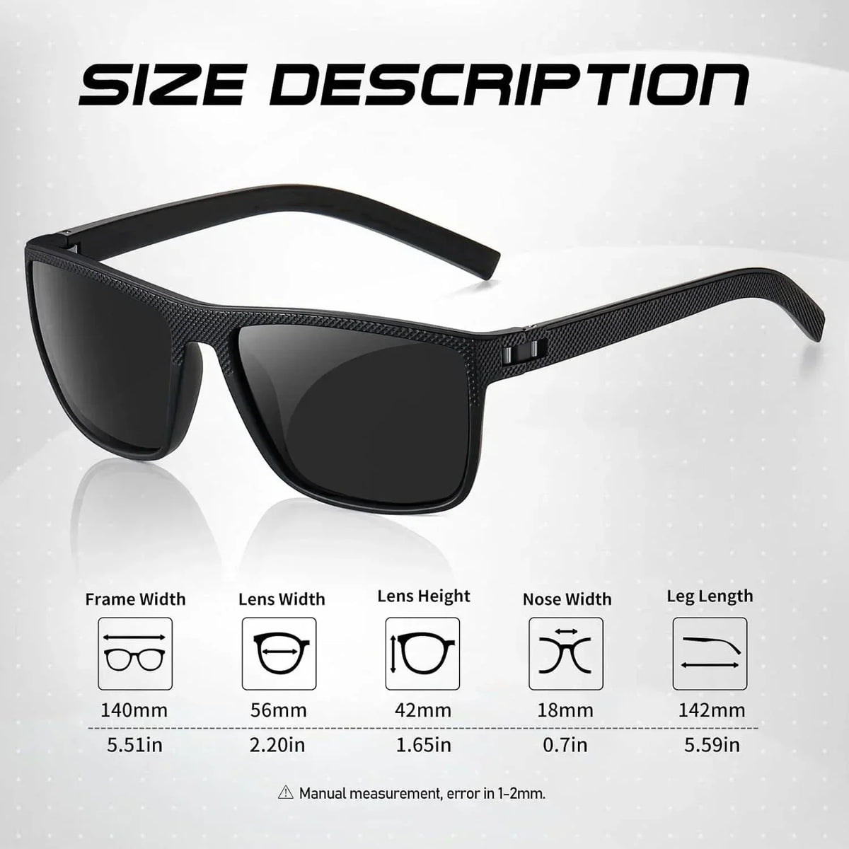 Sunglasses Set Polarized Lenses UV400 3-Piece