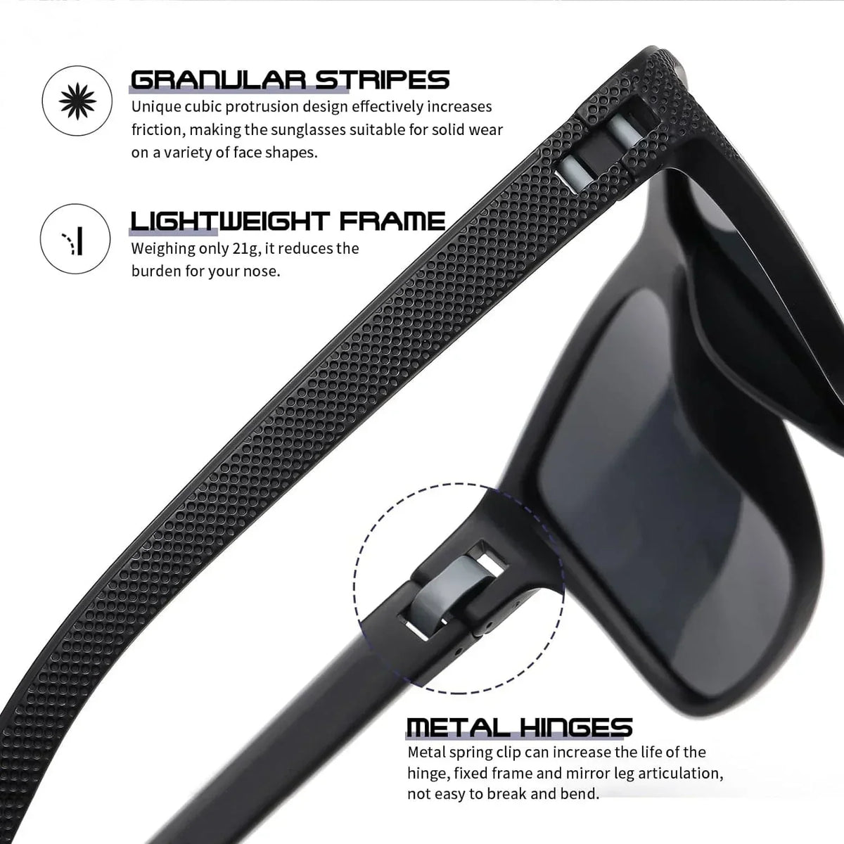 Sunglasses Set Polarized Lenses UV400 3-Piece