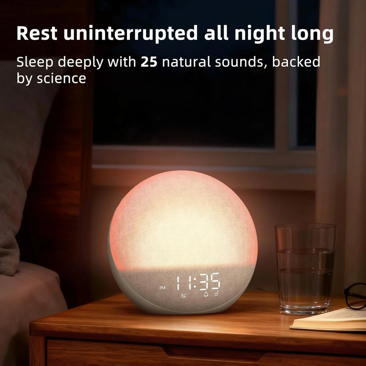 Sunrise Alarm Clock Gradual Dawn Light & Touch Controls