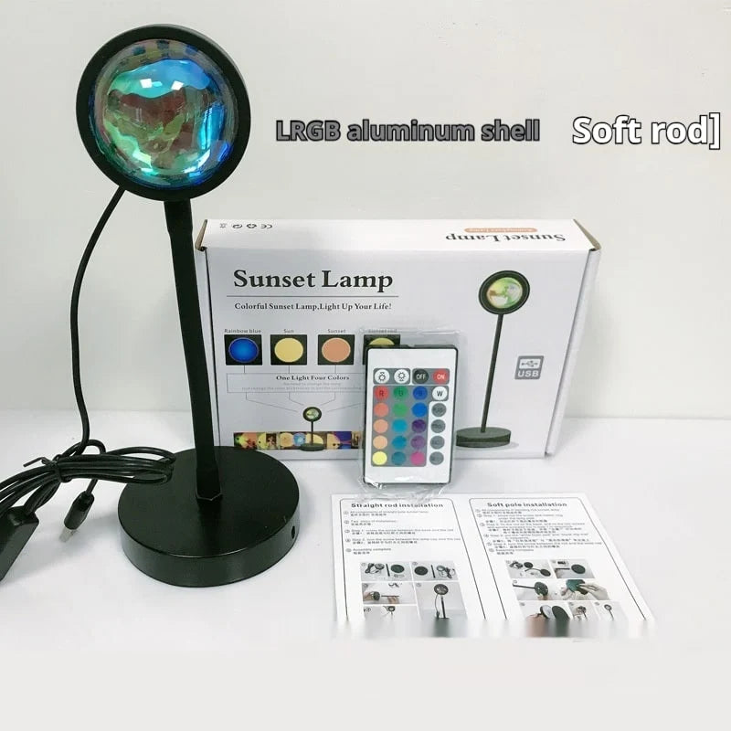 Sunset Lamp Projector Adjustable Head & USB Powered