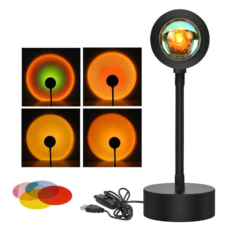 Sunset Lamp Projector Adjustable Head & USB Powered
