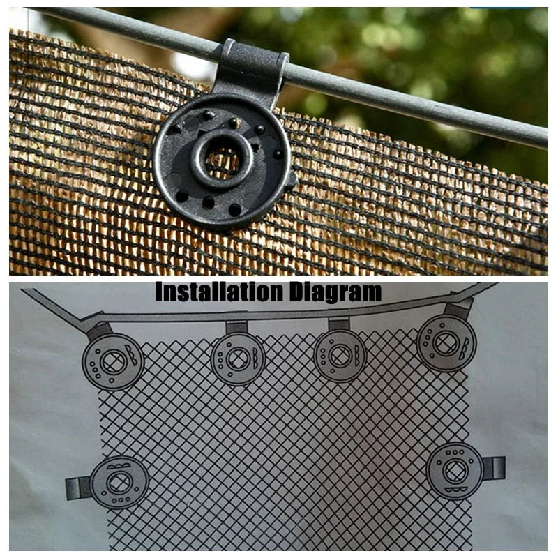 Sunshade Clamps Weather-Resistant ABS Tool-Free Multi-Pack