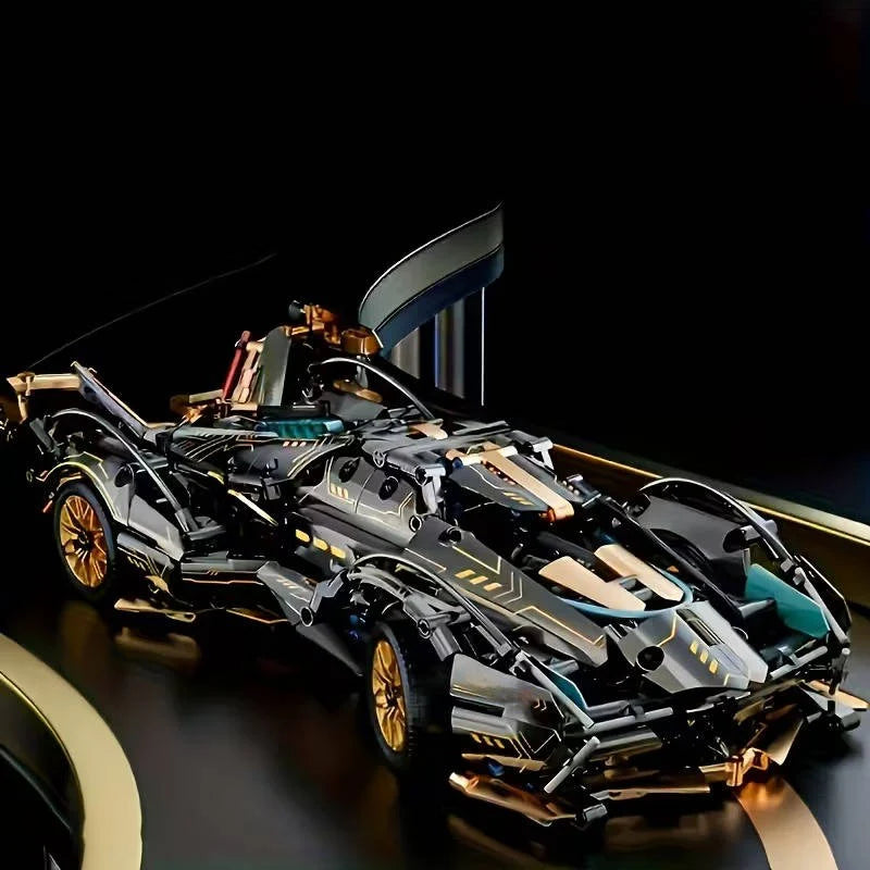 Supercar Model Kit 1690 Pieces Working Steering & Suspension